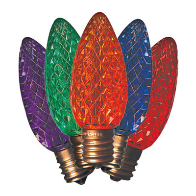 Ampoule de noël à facettes c9