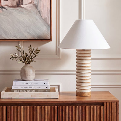 Sulma 24.5 Inch Mango Wood/Rope Table Lamp