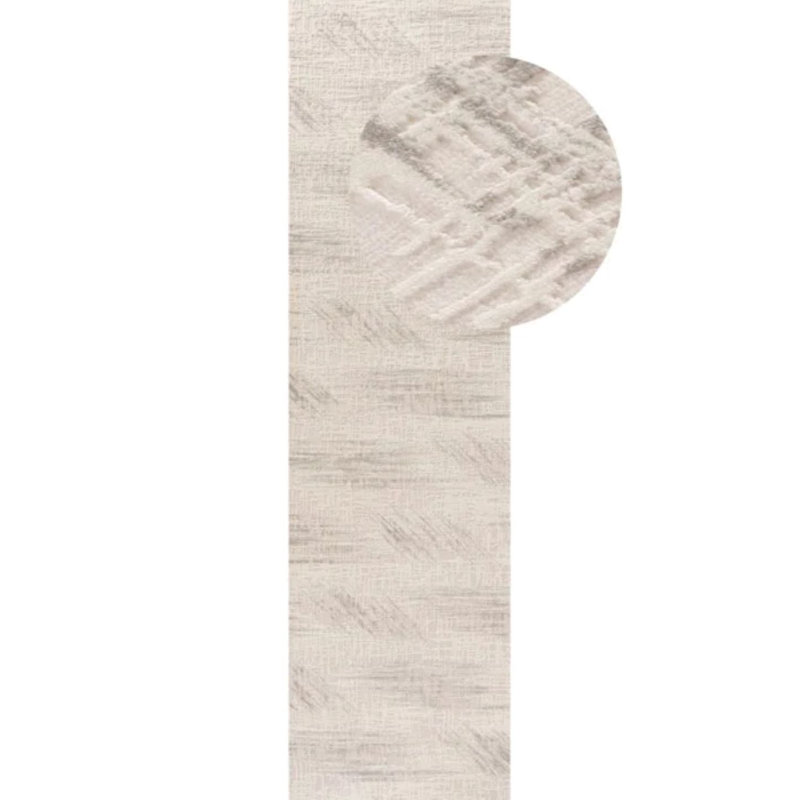 Carmel Modern Abstract Cream/Grey Area Rug, Runner 80 x 300 cm