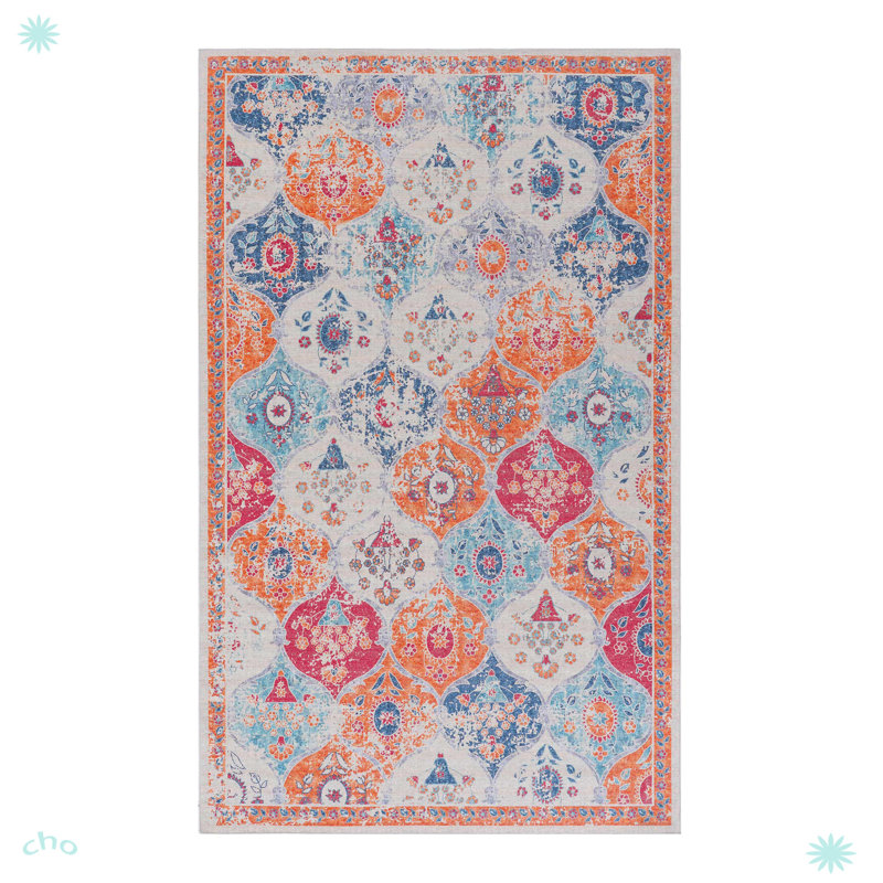 Tapis lavable pour salon, Rectangle 6 pi x 9 pi