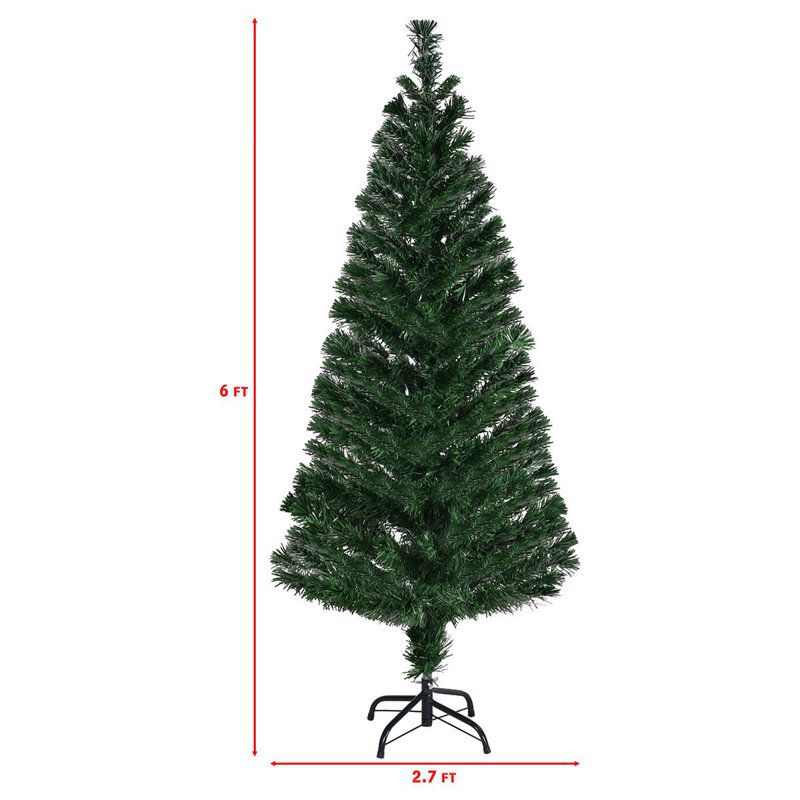 Lighted Artificial Pine Christmas Tree, 4'