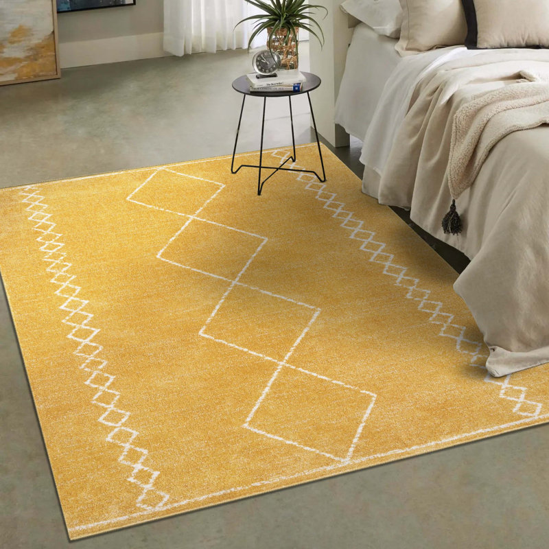 Tapis jaune Terese, Rectangle 9 pi x 12 pi