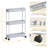 Ultra-Thin Three-Layer Storage Cart For Offices, Kitchens, Laundry Rooms And Narrow Spaces, Grey