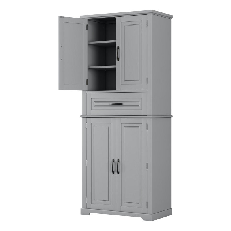 Armoire de rangement multifonctionnelle, Gris, H 72 po x l 30 po x P 15,7 po