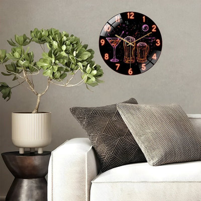Horloge murale en verre Neon