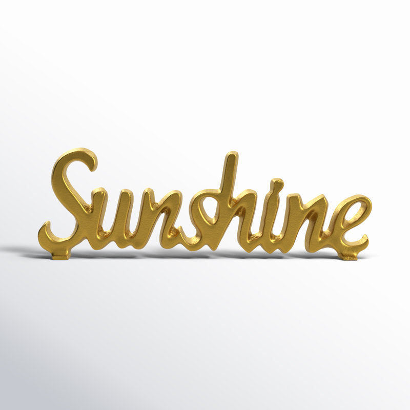 Enseigne de table Norah Sunshine, Or