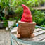 Statue de gnome de jardin sans visage, figurine décorative sur le thème du café pour l'intérieur et l'extérieur