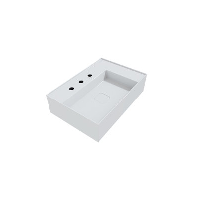 Lavabo de salle de bain vasque rectangulaire en argile réfractaire