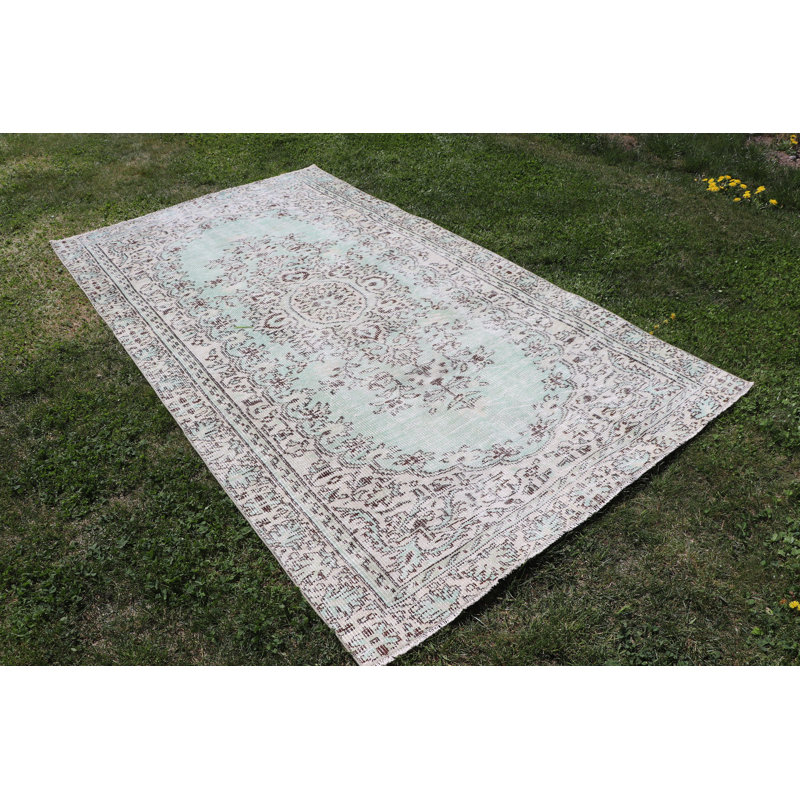 Grand tapis turc vintage en laine turque Oushak pour les planchers de salon spacieux