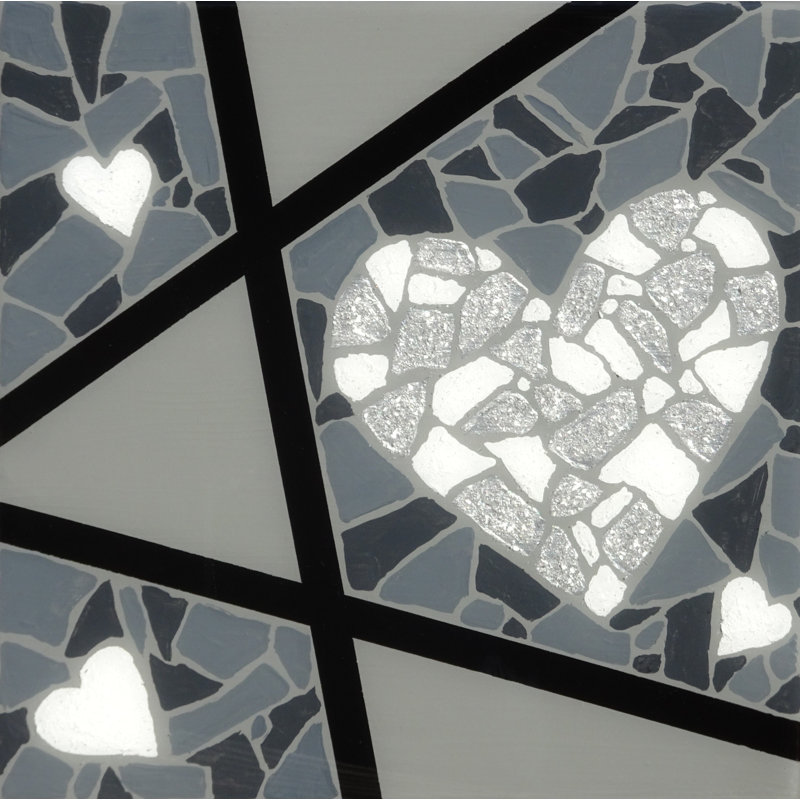 My Heart Shines For You - White Hearts Painting by Eddie Bruckner