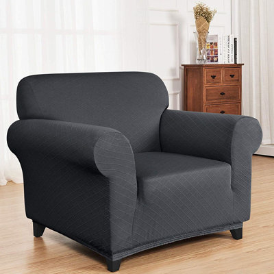 Housse pour fauteuil à coussins carrés ultra doux