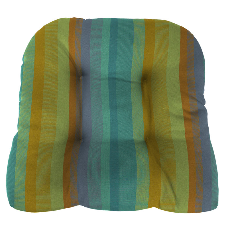 Contoured Outdoor Wicker Seat Cushion, Astoria Lagoon Polyester