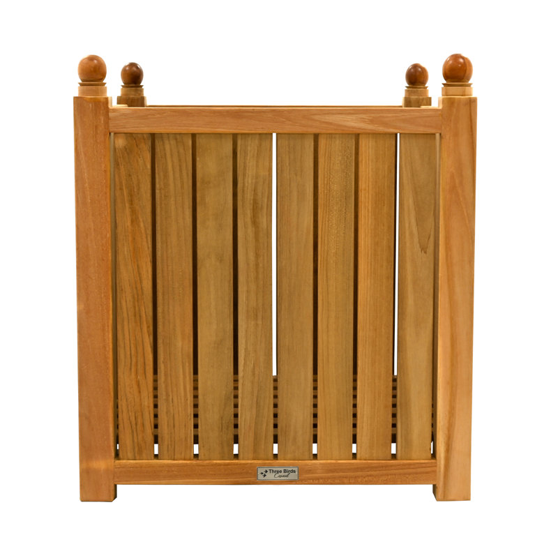 Teak Outdoor Square Planter Box, Large