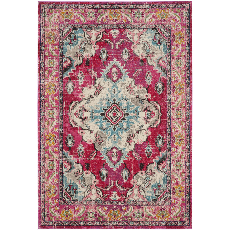 Almyra Oriental Area Rug, Rectangle 5'1" x 7'7", Pink/Multi