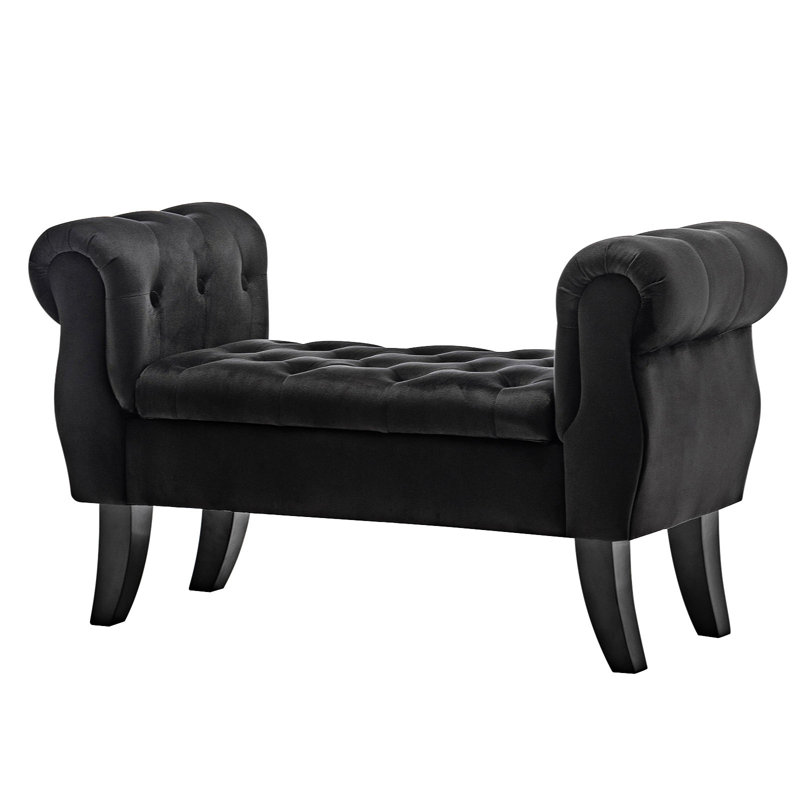 Banc de rangement Hayaa, Noir