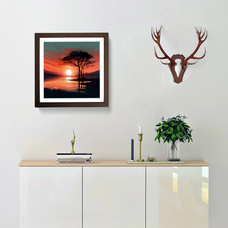Sunset - Framed Print, Walnut
