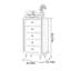 Armoire de rangement à 5 tiroirs Gentle
