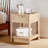 Alpern 15.75" Wide Rattan Drawer Natural End Table, WIth Open Storage Space With Mid-level Cut-outs And Solid Wood legs Side Table-996975553