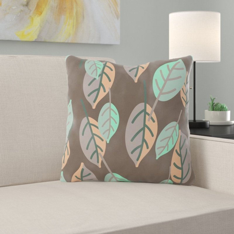 Reversible Throw Pillow, Brown, Indoor