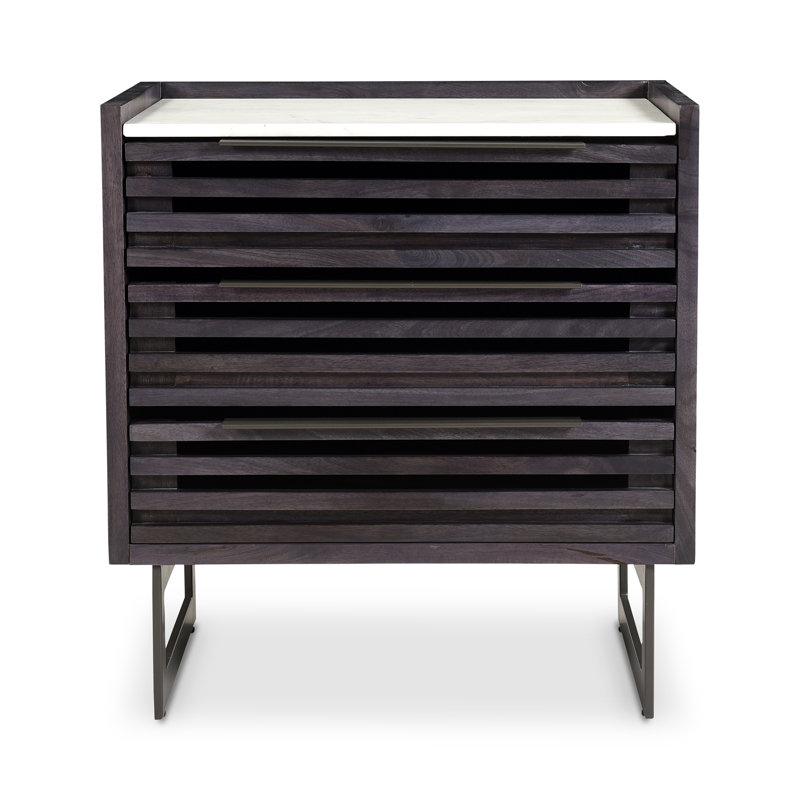 Iker 3 - Drawer Solid Wood Dresser