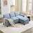 4-Piece 76'' Upholstered L-Shape Sectional-1175927385