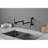 Wall Mounted Pot Filler Faucet, Modern Brass Pot Filler Two-Attachment Waln Pot Filler Swing Arm-117581007