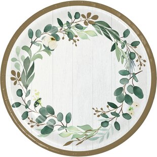 Spring Greenery Paper Plates