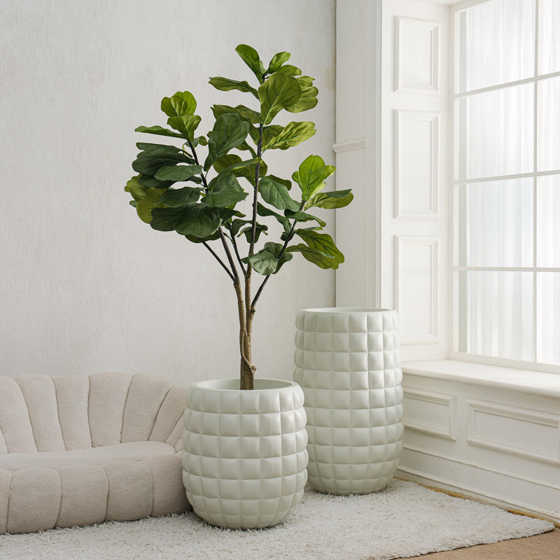 Jardinière Arand 24 pouces de hauteur, Beige