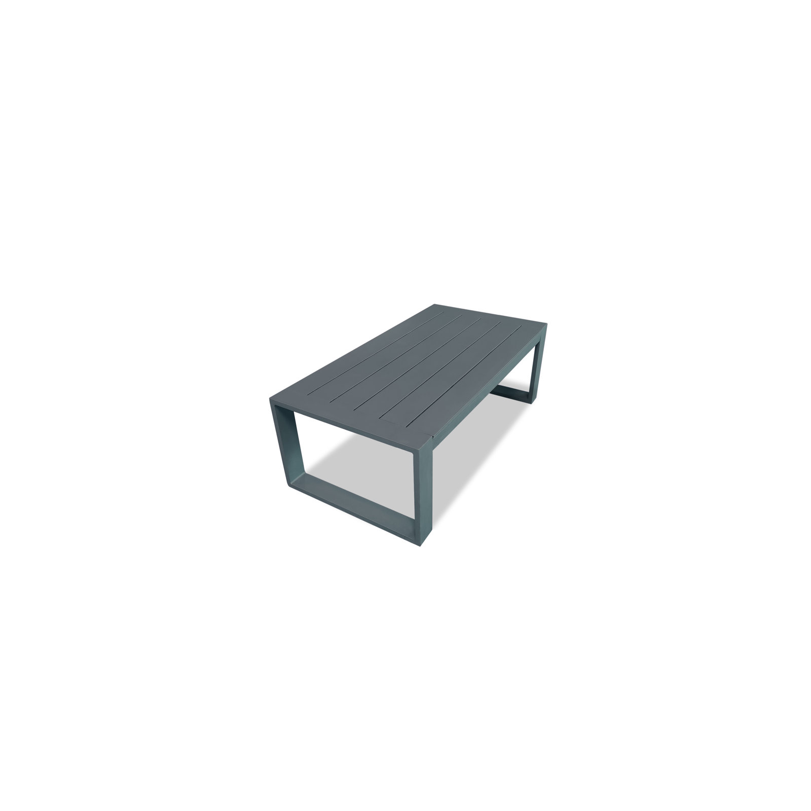 Dover 46'' Metal Outdoor Coffee Table, Gray