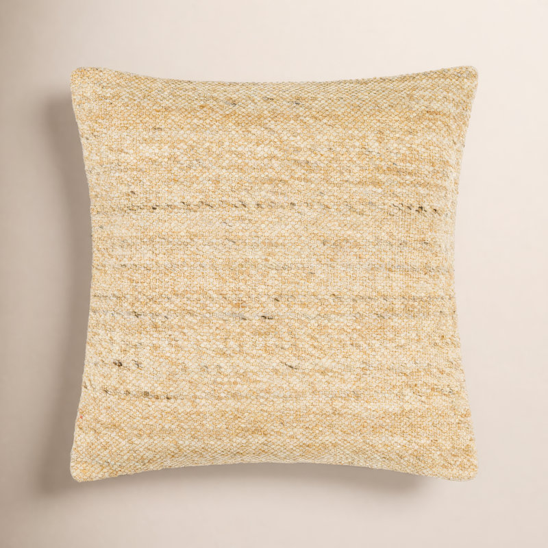 Alcona Wool Throw Pillow, 18" x 18", Down
