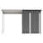 Storage Shed with Hardtop Gazebo, 2-in-1 Metal Outdoor Shed and Pergola Combo, Grey