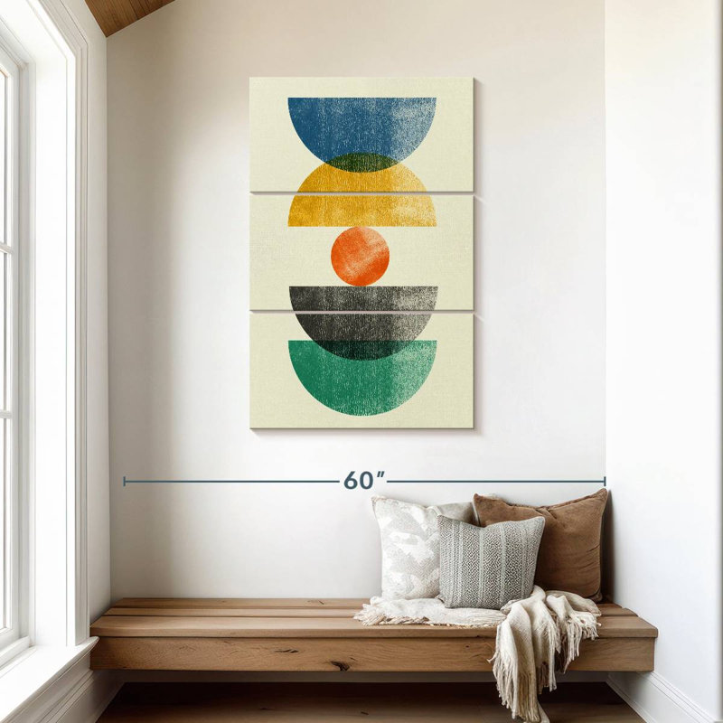 Avery Mid-Century Half Moons I, 45" H x 28" W