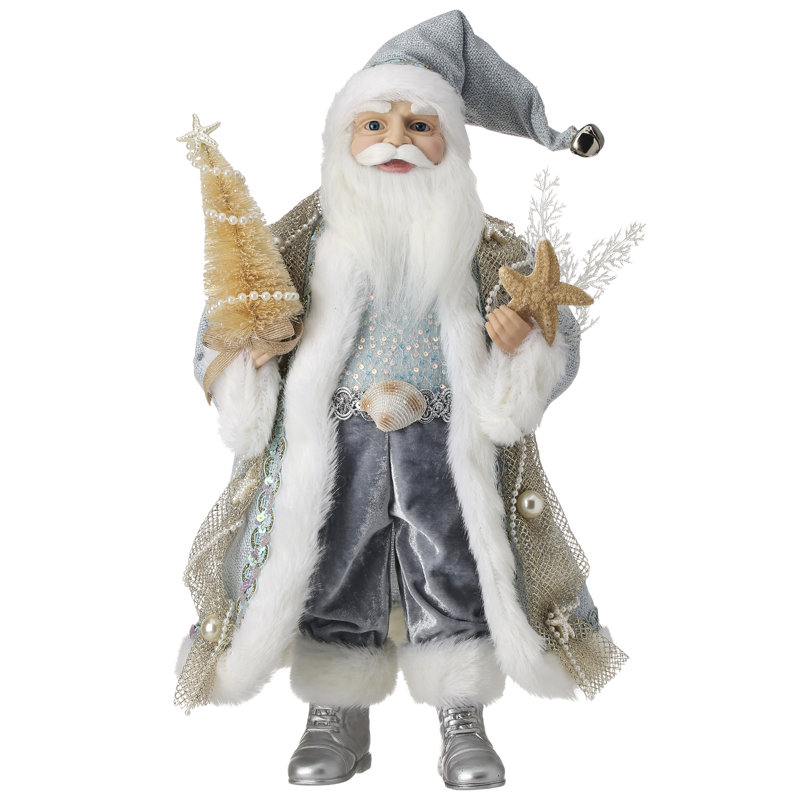 Tissu de père Noël 20 "avec coquillages