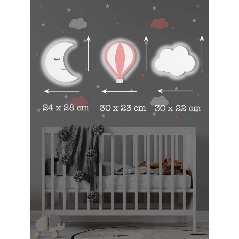 Paylag YL448 32cm LED Sign, Pink/White