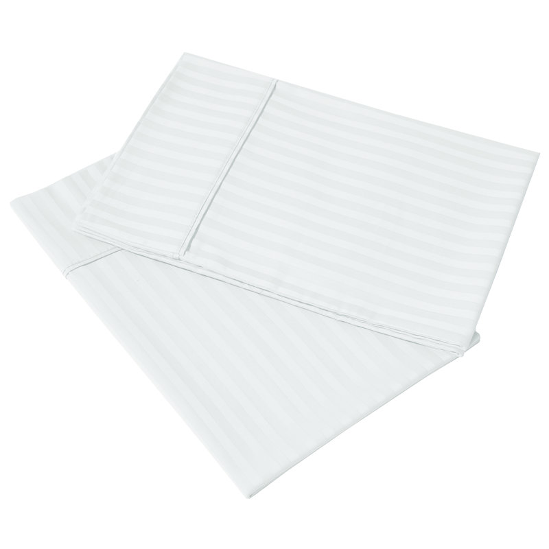Satin - Set of 2, White Stripe