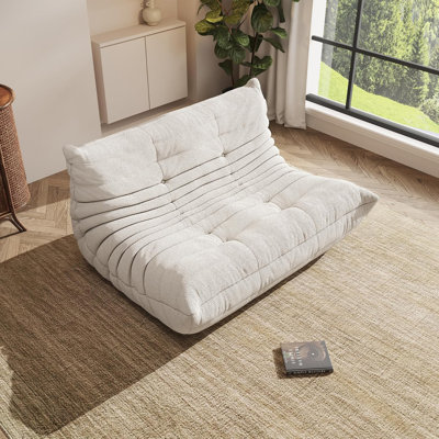 Bean Bag Chair, Oversized Loveseat Fireside Chair For Adults, 2 Seater With Memory Foam Filled, Lazy Sofa Lounge Floor Sofa For Living Room, Bedroom,