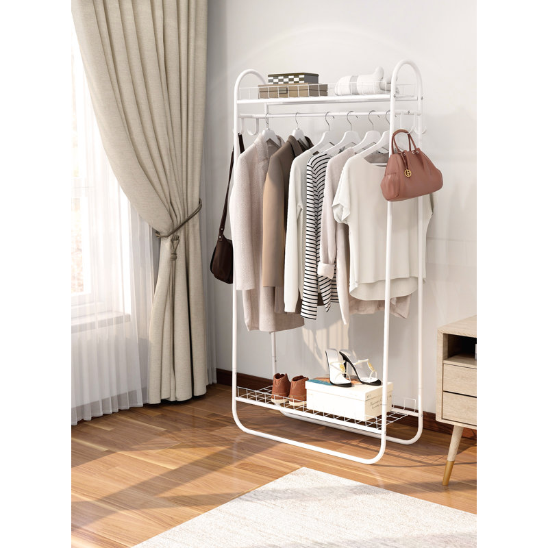 Portant à vêtements 12 "x 32,9" x H 64,96 "blanc