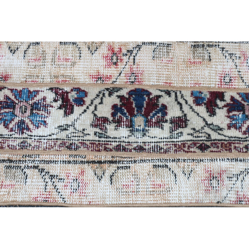 Paillasson classique turc classique à motif floral beige parfait pour accentuer la décoration intérieure