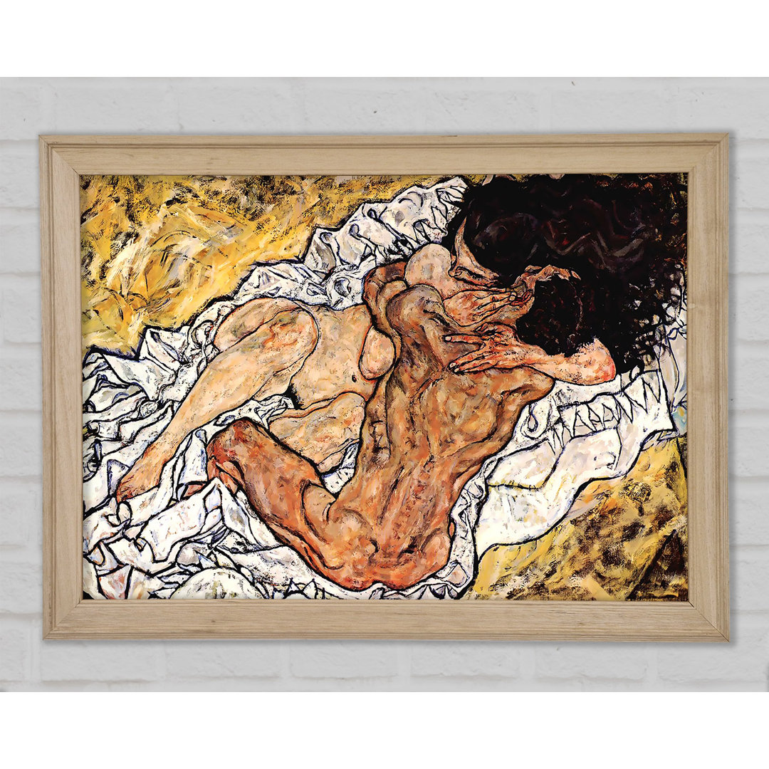 Die Umarmung von Schiele - Einzelne Bilderrahmen Kunstdrucke