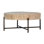 Sison 36" Reclaimed Mango Wood Coffee Table w/ Iron Base, Light Warm Wash