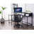 L-Shape Corner Writing Desk with with Monitor Stand-571814832