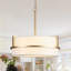 Lustre à 3 lumières de 15,74 po en forme de tambour moderne à intensité variable pour vestibule de salle à manger-2049032531