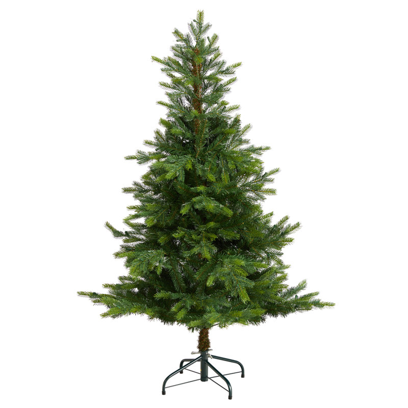 Arbre de Noël artificiel épinette vert avec lumières claires, H 5 pi