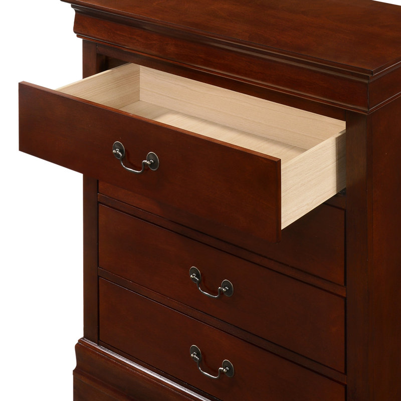 Commode 4 tiroirs Louis Phillipe G3100-BC, Cerisier
