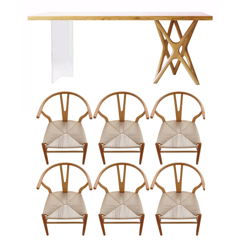 Ensemble de salle à manger rectangulaire, H 29,52 po x L 62,99 po x l 31,49 po