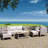 Romin 6-Person Outdoor Patio Conversation Furniture Set with Acacia Wood Coffee Table