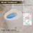 PineLn Smart Toilet Bidet Dual Flush Toilet 1/1.28 GPF,Foot Sensor Flush,Night Light,Self-Cleaning Nozzle