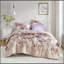 Ensemble d'édredon floral avec draps Taupe-134085845