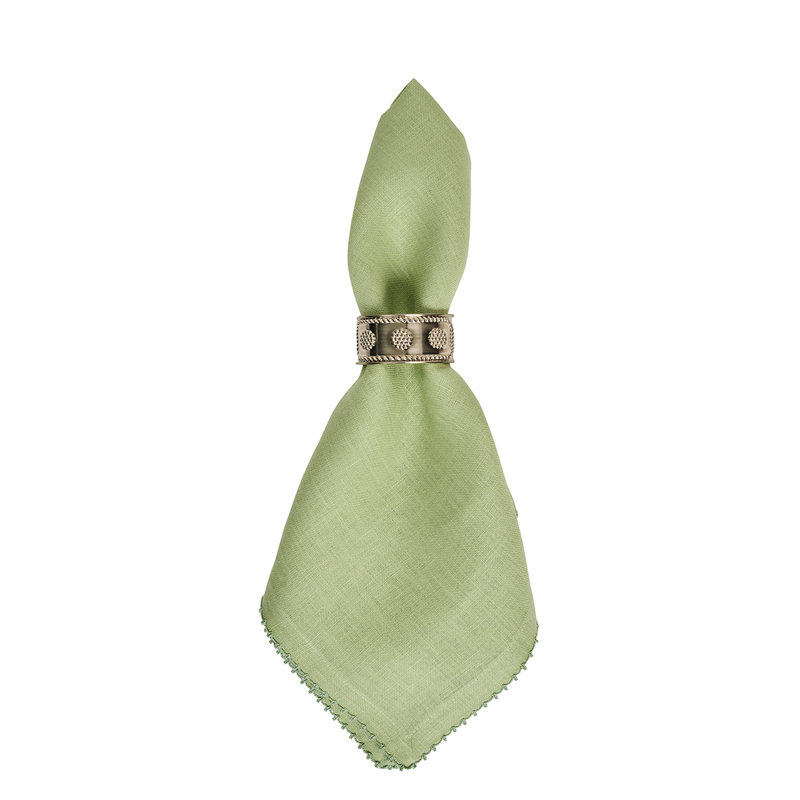 Berry Scallop Napkin, Sage Green