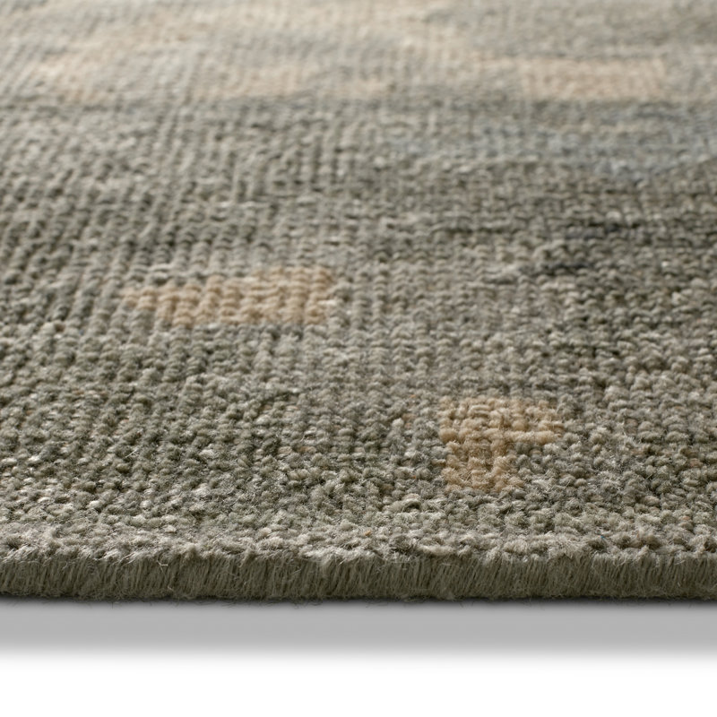 Jaipur Living Modify KAI12 Handknotted Medallion Sage and Gray Area Rug , Rectangle 1' x 13'